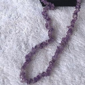 Amethyst Purple Stones Long Necklace Beads